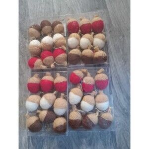 Mini Acorn Ornaments  Felt 4 Pkgs